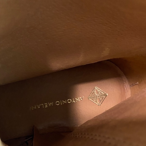 ANTONIO MELANI Black Lace-Up Buckle Combat Boots - Picture 8 of 10